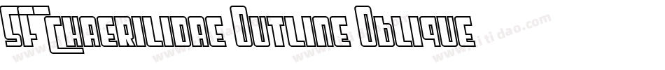 SF Chaerilidae Outline Oblique字体转换